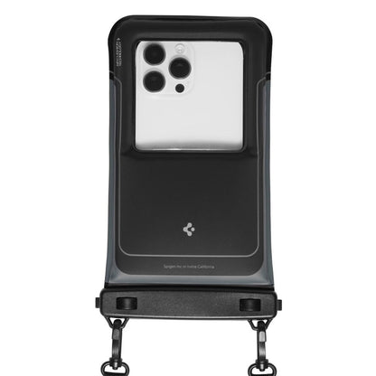 Spigen A611P Universalus vandeniui atsparus plūduriuojantis dėklas, 2 vnt. – Vandeniui atsparus dėklas išmaniesiems telefonams iki 6,9" (Matinė juoda)