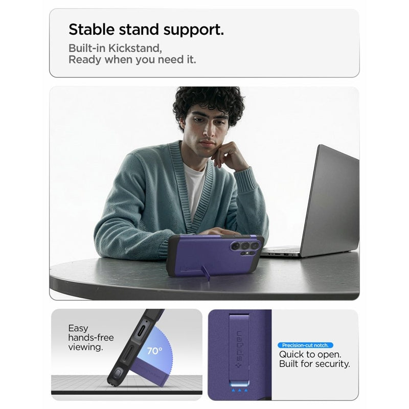 Spigen Tough Armor MagSafe dėklas Samsung Galaxy S26 Ultra (Erbėtinė violetinė)