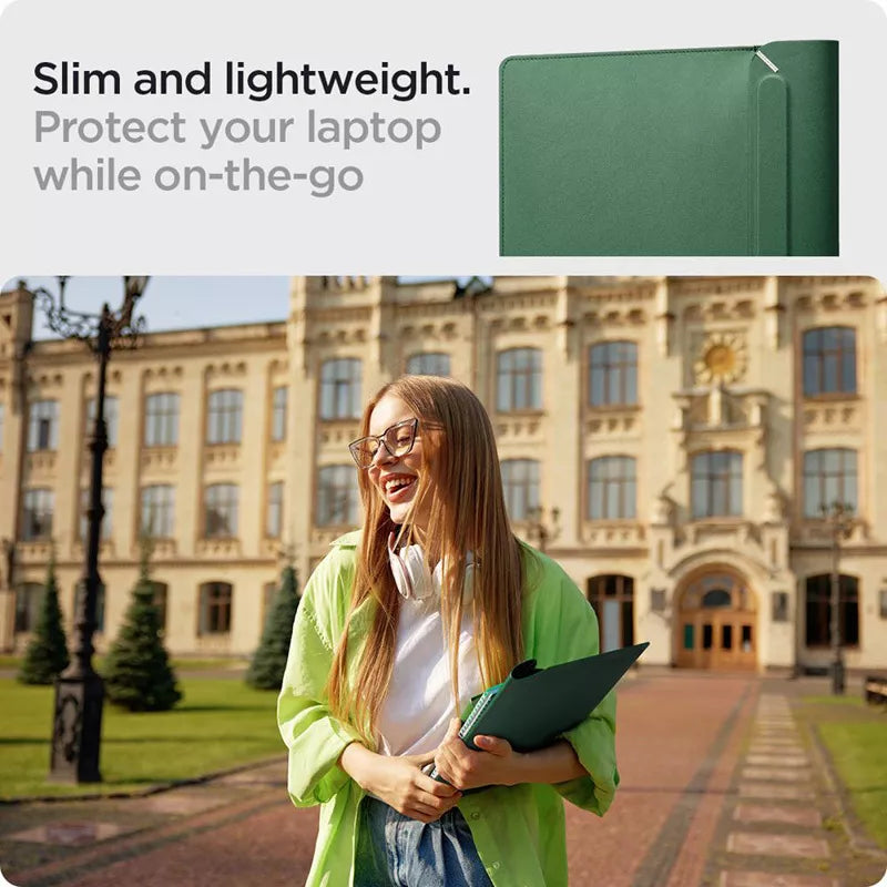 Spigen Valentinus dėklas nešiojamam kompiuteriui - 15" / 16" nešiojamo kompiuterio dėklas (Jeju Green)
