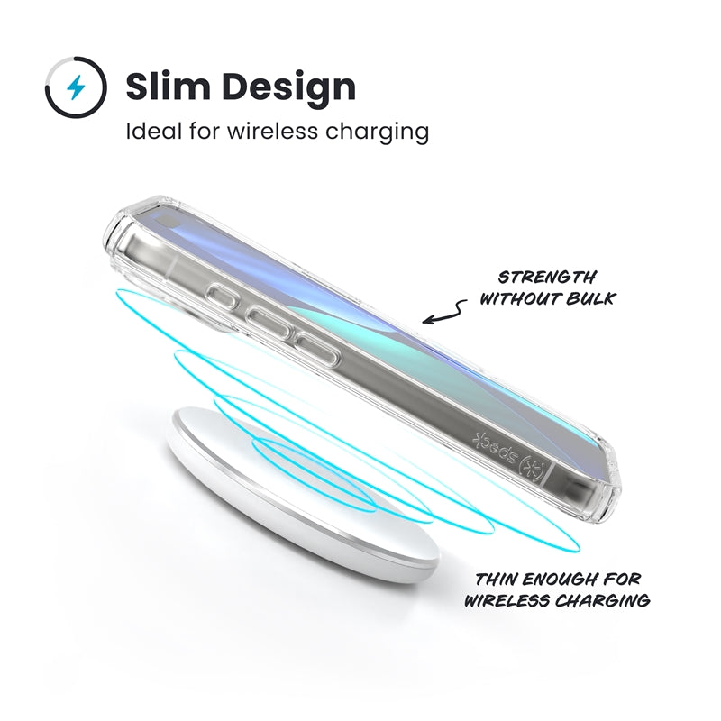 Speck Presidio Perfect-Clear – iPhone 17 Pro dėklas (Skaidrus)