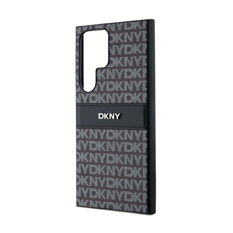 DKNY odininė „Mono Stripe“ ir metalinio logotipo – „Samsung Galaxy S24 Ultra“ dėklas (juodas)