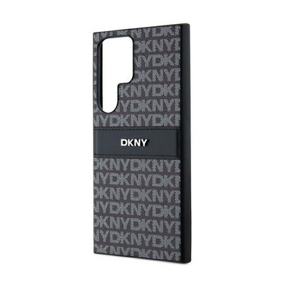 DKNY odininė „Mono Stripe“ ir metalinio logotipo – „Samsung Galaxy S24 Ultra“ dėklas (juodas)