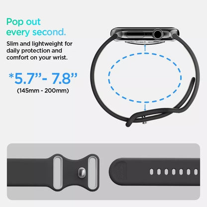Spigen Nano Pop - Dirželis Apple Watch 44/45/46/49 mm (Juodosios sezamo)