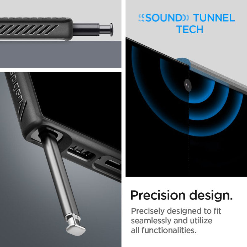 Spigen Liquid Air – dėklas, skirtas „Samsung Galaxy S23 Ultra“ (matinė juoda)