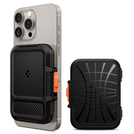 Spigen Lock Fit MagSafe – magnetinė piniginė (juoda)