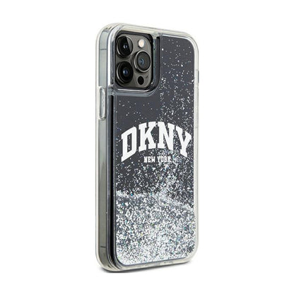 DKNY Liquid Glitter Big Logo – dėklas, skirtas iPhone 12 / iPhone 12 Pro (juodas)