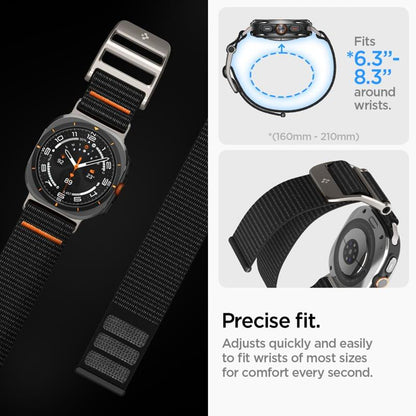 Spigen DuraPro Flex – Dirželis, skirtas Samsung Galaxy Watch Ultra 47 mm (2025/2024) (Juodas)
