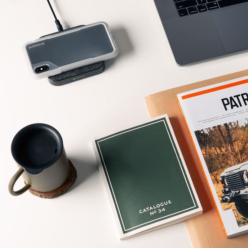 Griffin Survivor Endurance – dėklas, skirtas „iPhone Xs Max“ (skaidrus / pilkas)