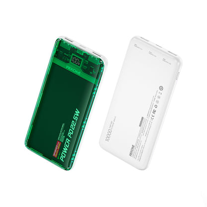 WEKOME WP-353 Vanguard Series – Išorinė baterija 10000 mAh PD 20W + QC 22.5W (žalia / skaidri)