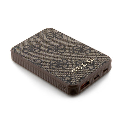 Guess 4G odos metalinis logotipas – maitinimo blokas 5000 mAh 15 W (rudas)