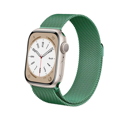 Crong Milano Steel – nerūdijančio plieno apyrankė, skirta „Apple Watch“ 44/45/46/49 mm (žalia)