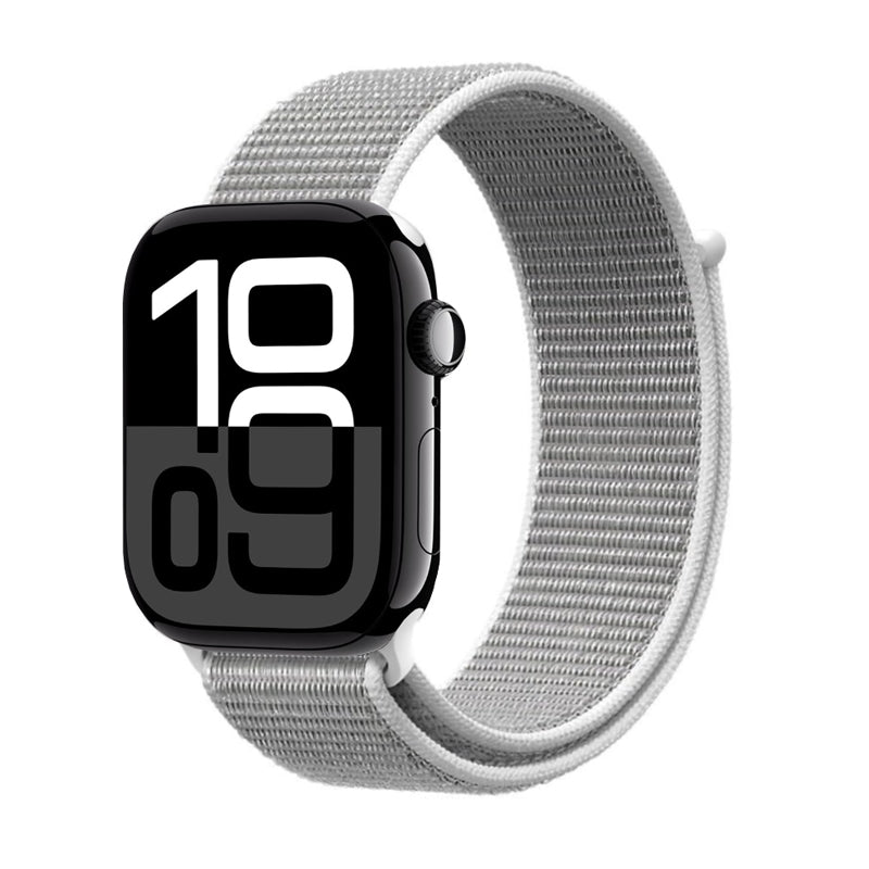 Crong Nylon - sportinė apyrankė, skirta „Apple Watch“ 38/40/41/42 mm (sidabro pilka)