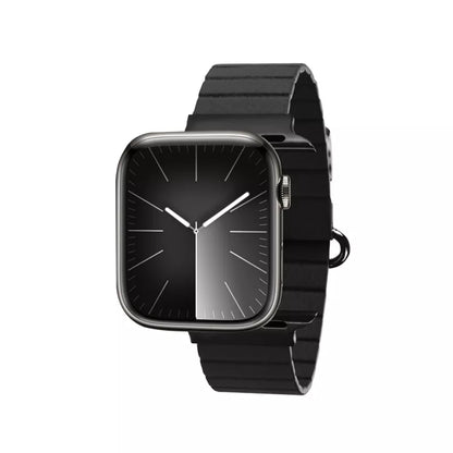 Crong Eclipse – Odinis magnetinis dirželis, skirtas Apple Watch 44/45/46/49 mm (juoda)