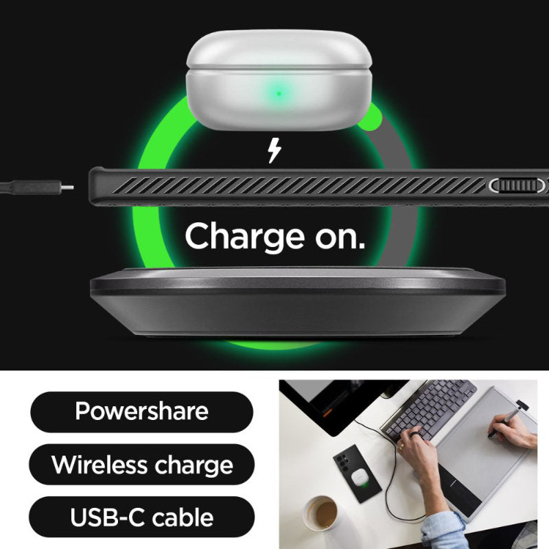 Spigen Liquid Air – dėklas, skirtas „Samsung Galaxy S23 Ultra“ (matinė juoda)