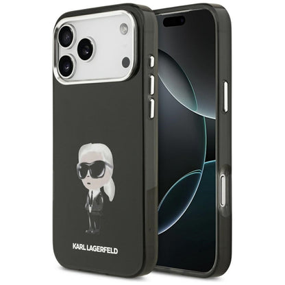 Karl Lagerfeld IML Aquarelle Karl & Logo MagSafe - dėklas iPhone 17 Pro Max (juodas)