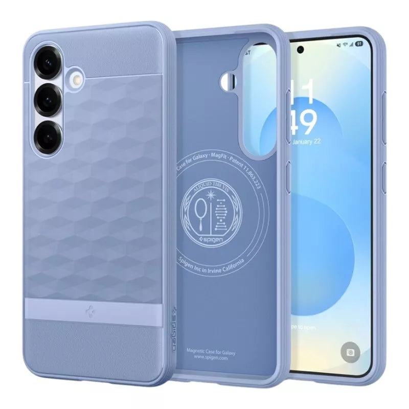 Spigen Parallax Mag MagSafe – dėklas Samsung Galaxy S25+ (violetinis)