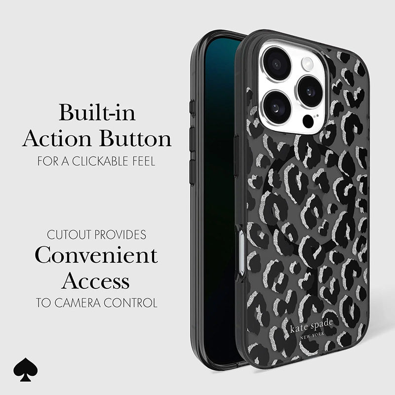 Kate Spade New York apsauginis „MagSafe“ dėklas, skirtas „iPhone 16 Pro Max“ (City Leopard)