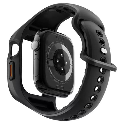 Spigen Liquid Air Pro – dirželis su dėklu, skirtu Apple Watch 10 46 mm (matinė juoda)