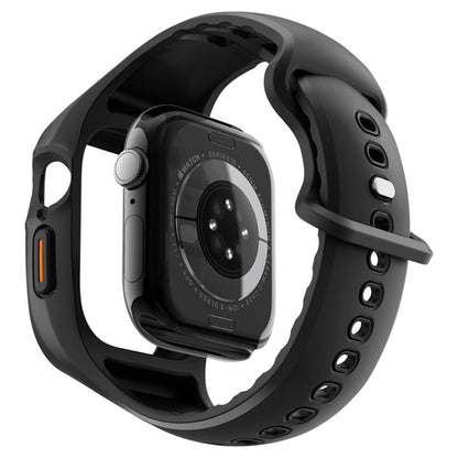 Spigen Liquid Air Pro – dirželis su dėklu, skirtu Apple Watch 10 46 mm (matinė juoda)