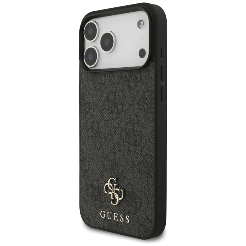 Guess 4G Small 4G ir Classic MagSafe dėklas iPhone 17 Pro Max (juodas)