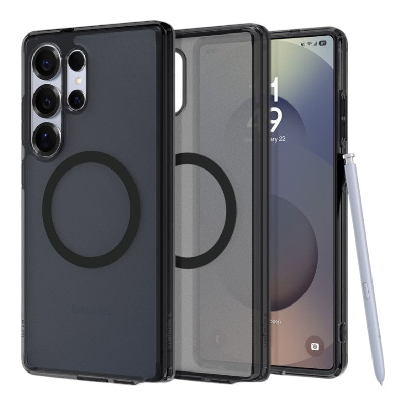Spigen Ultra Hybrid Mag MagSafe – dėklas, skirtas „Samsung Galaxy S25 Ultra“ (Frost Black)