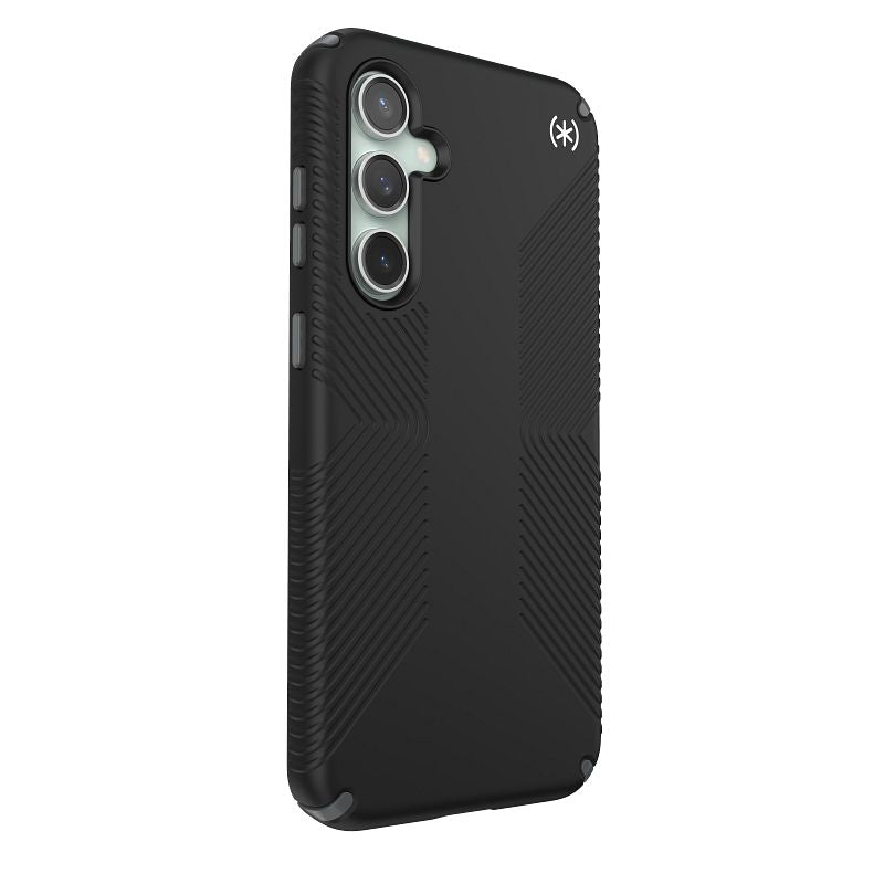 Speck Presidio2 Grip – dėklas Samsung Galaxy S23 FE (juodas/juodas/baltas)