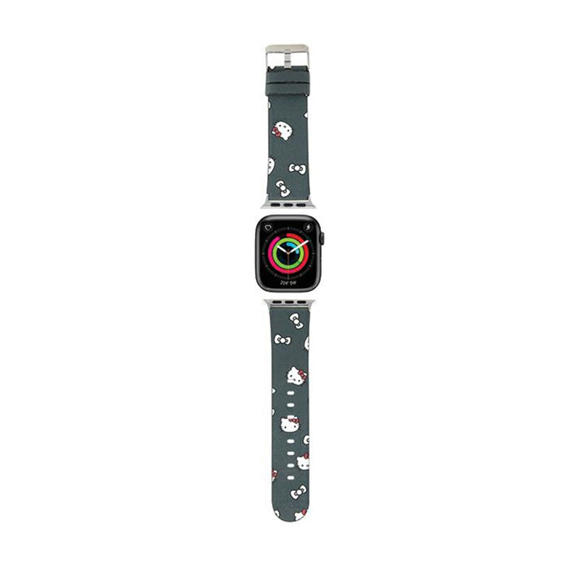 „Hello Kitty Heads & Bows“ raštas – apyrankė, skirta „Apple Watch“ 38/40/41 mm (juoda)