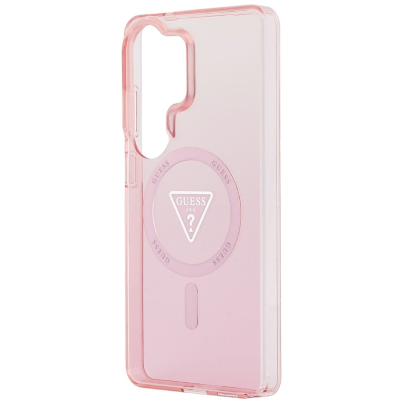 Guess IML Gradient Triangle MagSafe dėklas - Samsung Galaxy S26 Ultra (Rožinis)