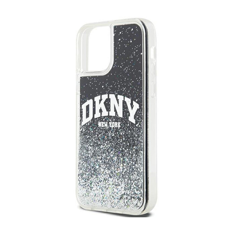 DKNY Liquid Glitter Big Logo – dėklas, skirtas iPhone 12 / iPhone 12 Pro (juodas)