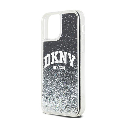 DKNY Liquid Glitter Big Logo – dėklas, skirtas iPhone 12 / iPhone 12 Pro (juodas)