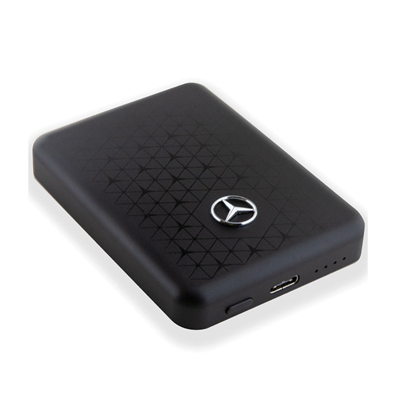 Mercedes Stars Pattern MagSafe – 3000 mAh 5W MagSafe indukcinis išorinis akumuliatorius (juodas)