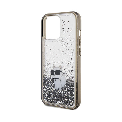 Karl Lagerfeld Liquid Glitter Choupette – „iPhone 13 Pro Max“ dėklas (skaidrus)