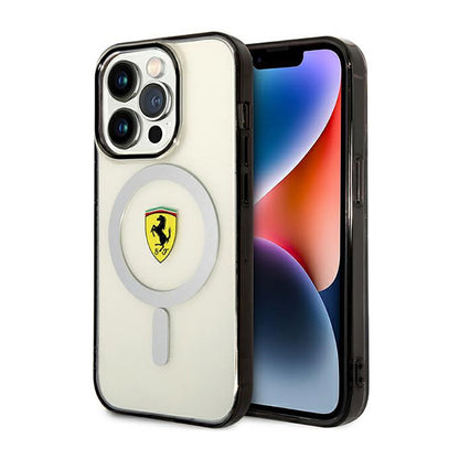 Ferrari Outline Magsafe – dėklas, skirtas iPhone 14 Pro (skaidrus)