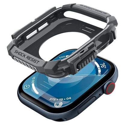 Spigen Rugged Armor - dėklas, skirtas Apple Watch 10 46 mm (tamsiai pilka)