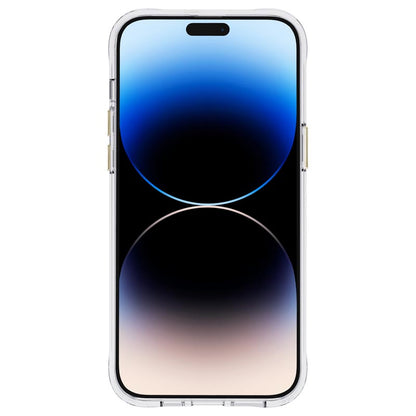 Rifle Paper skaidrus dėklas su aukso spalvos dekoracijomis, skirtas iPhone 14 Pro (Rose Galden)