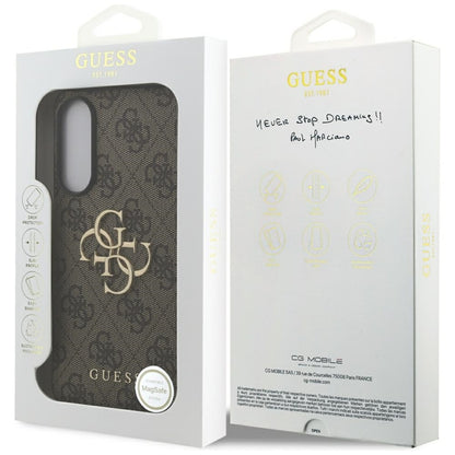 Guess Big 4G Logo Classic Logo - dėklas Samsung Galaxy S25 Edge (ruda)