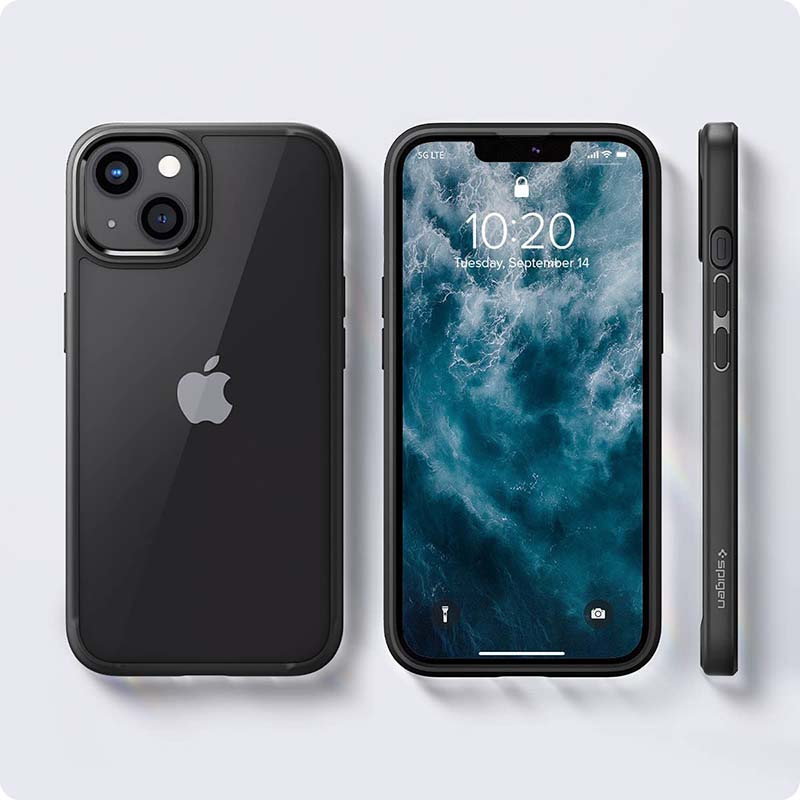 Spigen Ultra Hybrid – dėklas skirtas iPhone 13 (juodas)
