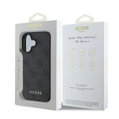Guess 4G Classic – dėklas, skirtas „iPhone 16 Plus“ (juoda)