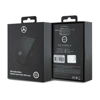 Mercedes Stars Pattern MagSafe – 3000 mAh 5W MagSafe indukcinis išorinis akumuliatorius (juodas)