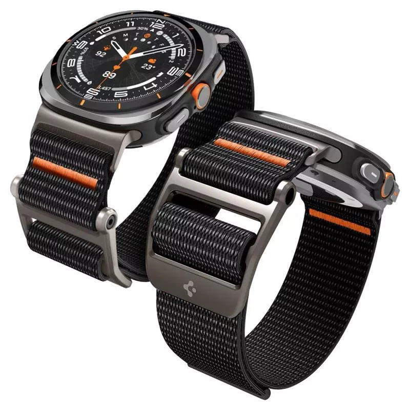 Spigen DuraPro Flex – Dirželis, skirtas Samsung Galaxy Watch Ultra 47 mm (2025/2024) (Juodas)