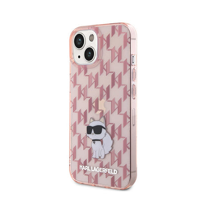 Karl Lagerfeld Monogram Choupette – „iPhone 15“ dėklas (rožinis)