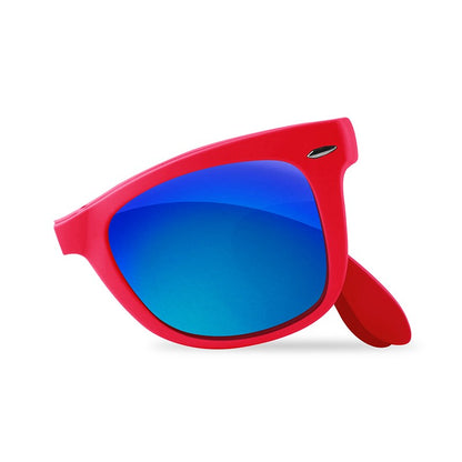 PURO Sunny rinkinys - dėklas „iPhone SE" (2022/2020) / 8/7 + sulankstomi akiniai nuo saulės (raudona)