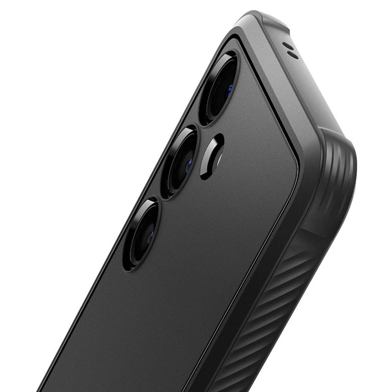 Spigen Rugged Armor – dėklas, skirtas „Samsung Galaxy S24“ (matinė juoda)
