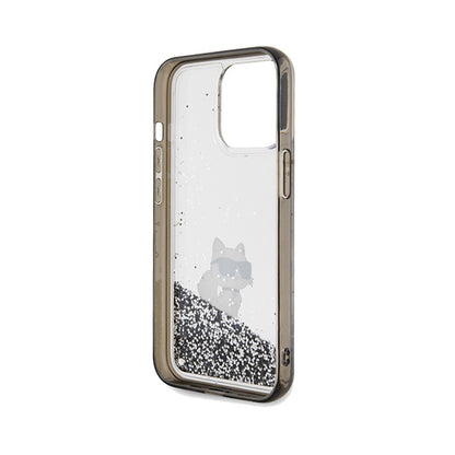 Karl Lagerfeld Liquid Glitter Choupette – „iPhone 13 Pro Max“ dėklas (skaidrus)
