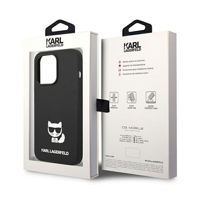 Karl Lagerfeld Choupette Body – dėklas, skirtas iPhone 14 Pro Max (juodas)