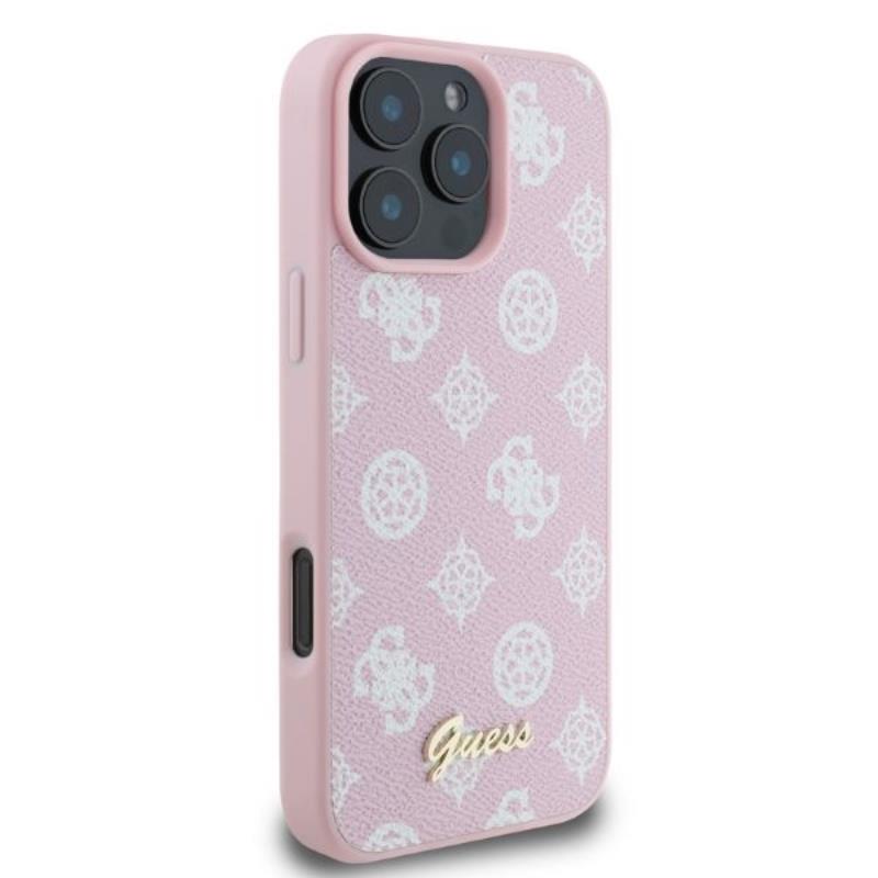 Guess Peony Script MagSafe – Dėklas iPhone 16 Pro Max (rožinis)