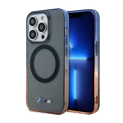 BMW Gradient Bumper MagSafe – dėklas, skirtas iPhone 14 Pro Max (pilkas)
