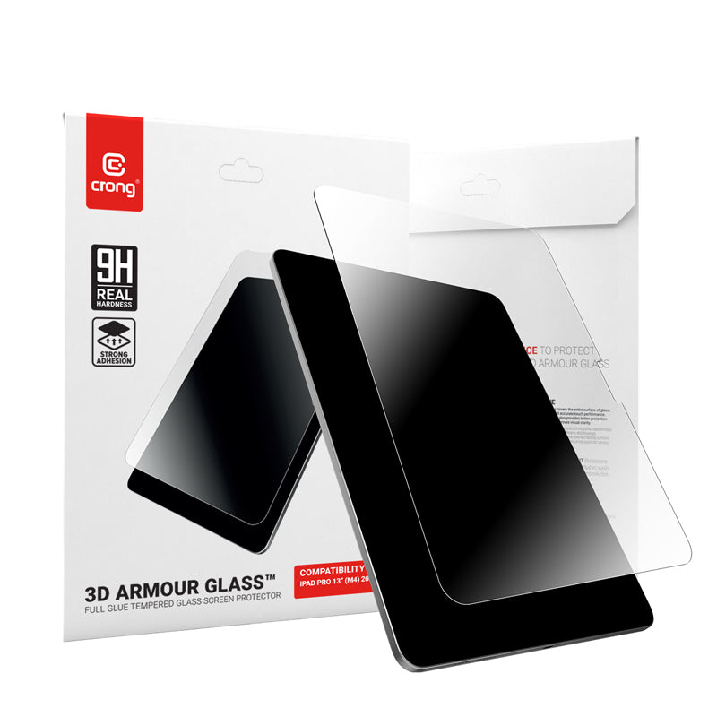 Crong 3D Armor Glass – Grūdintas stiklas iPad Pro 13" M5 (2025) / iPad Pro 13" M4 (2024)