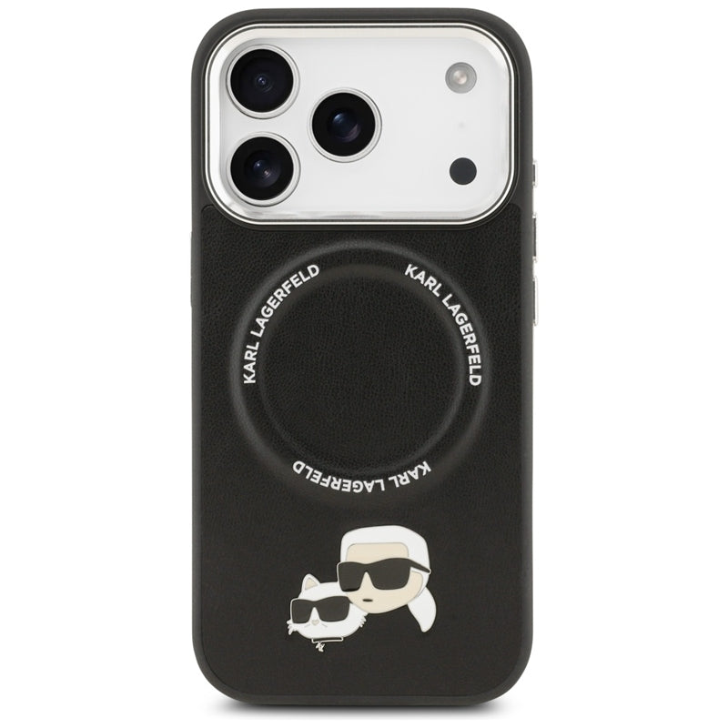 Karl Lagerfeld Karl & Choupette Smeigtukai MagSafe - Dėklas iPhone 17 Pro (juodas)