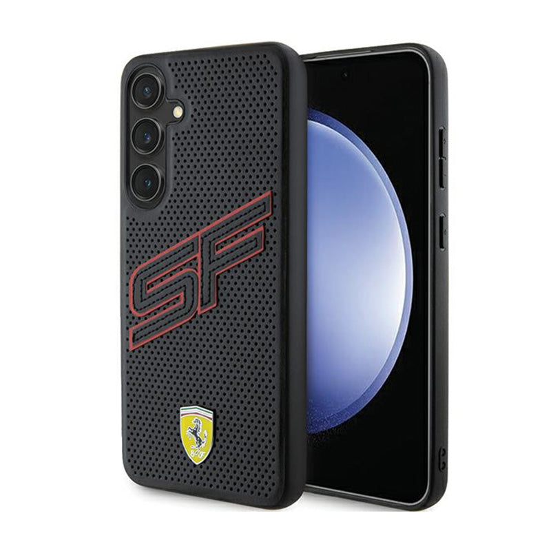 Ferrari Big SF Perforated – dėklas Samsung Galaxy S24+ (juodas)